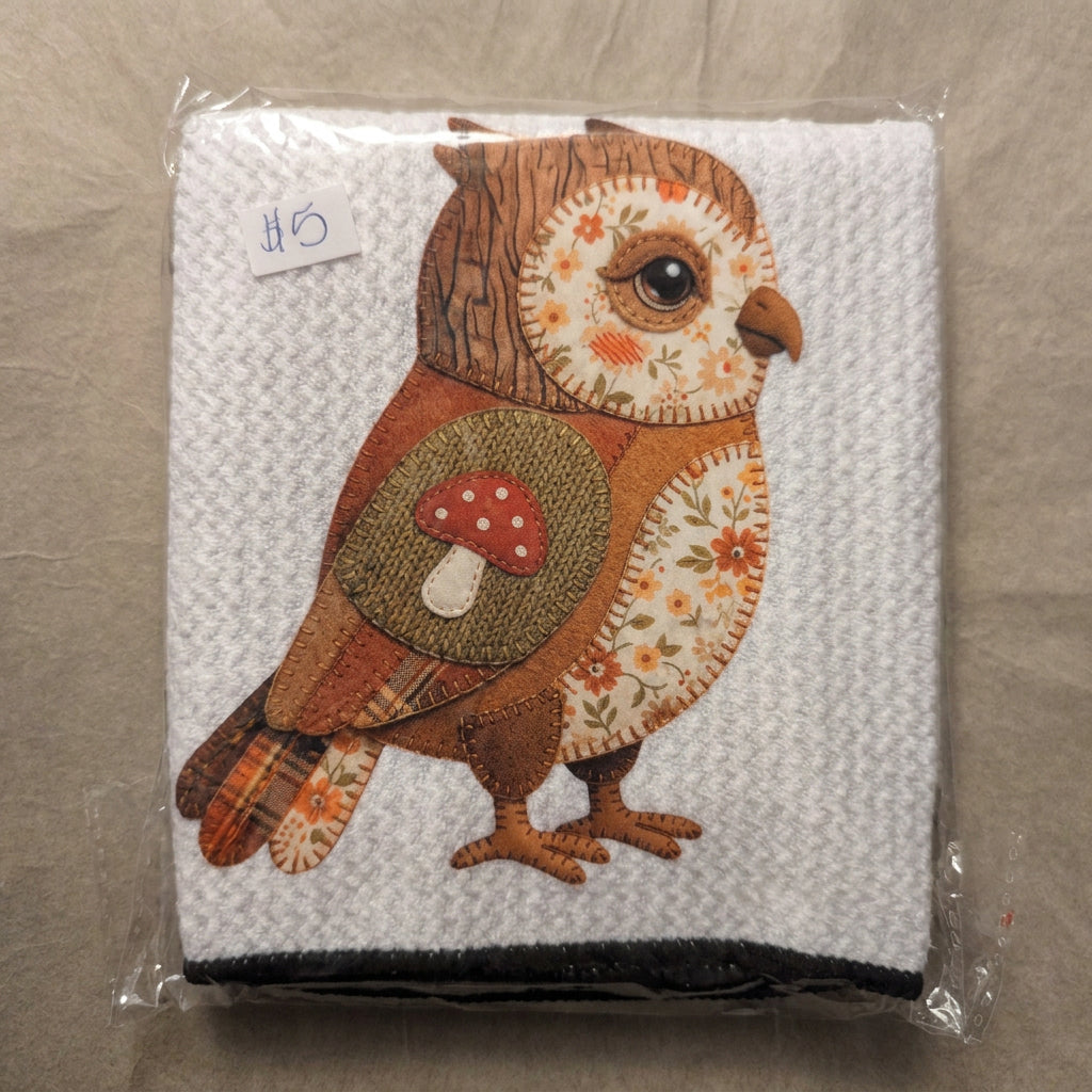Fall Owl Kitchen Towel