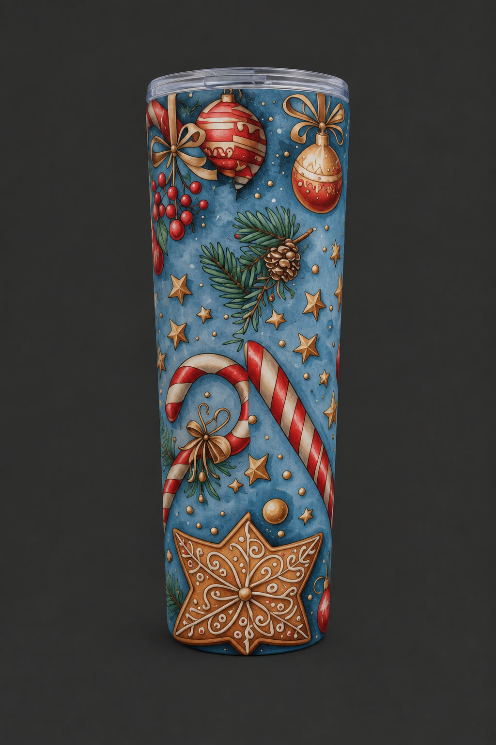 20 oz Stainless Steel Christmas Tumbler