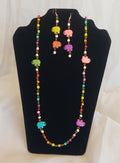 Elephant necklace and earrings