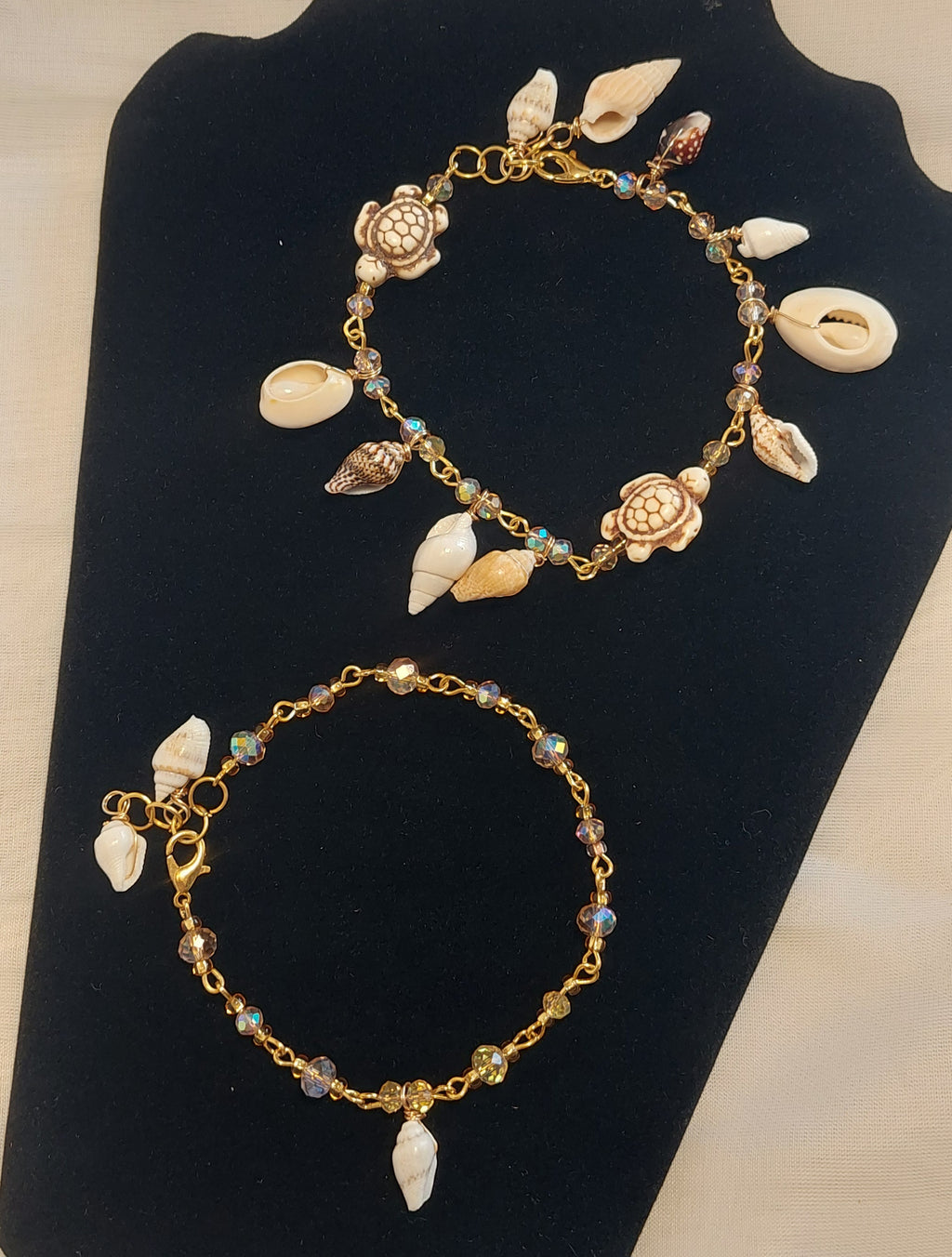 2 stacking seashell bracelet