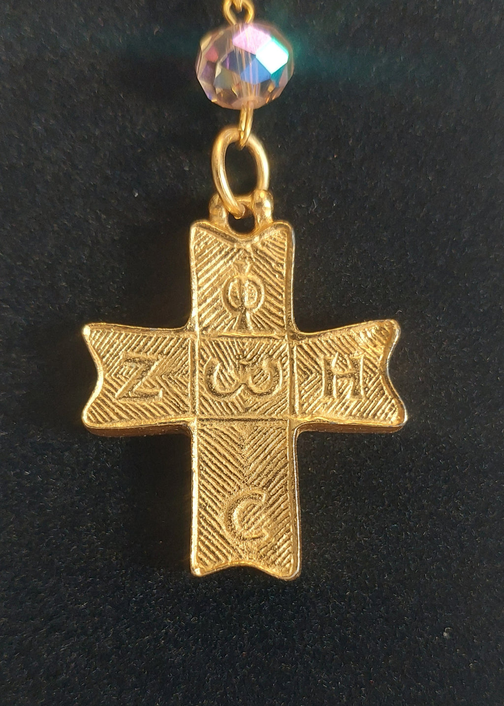 Phos Zoe light and life cross pendant necklace
