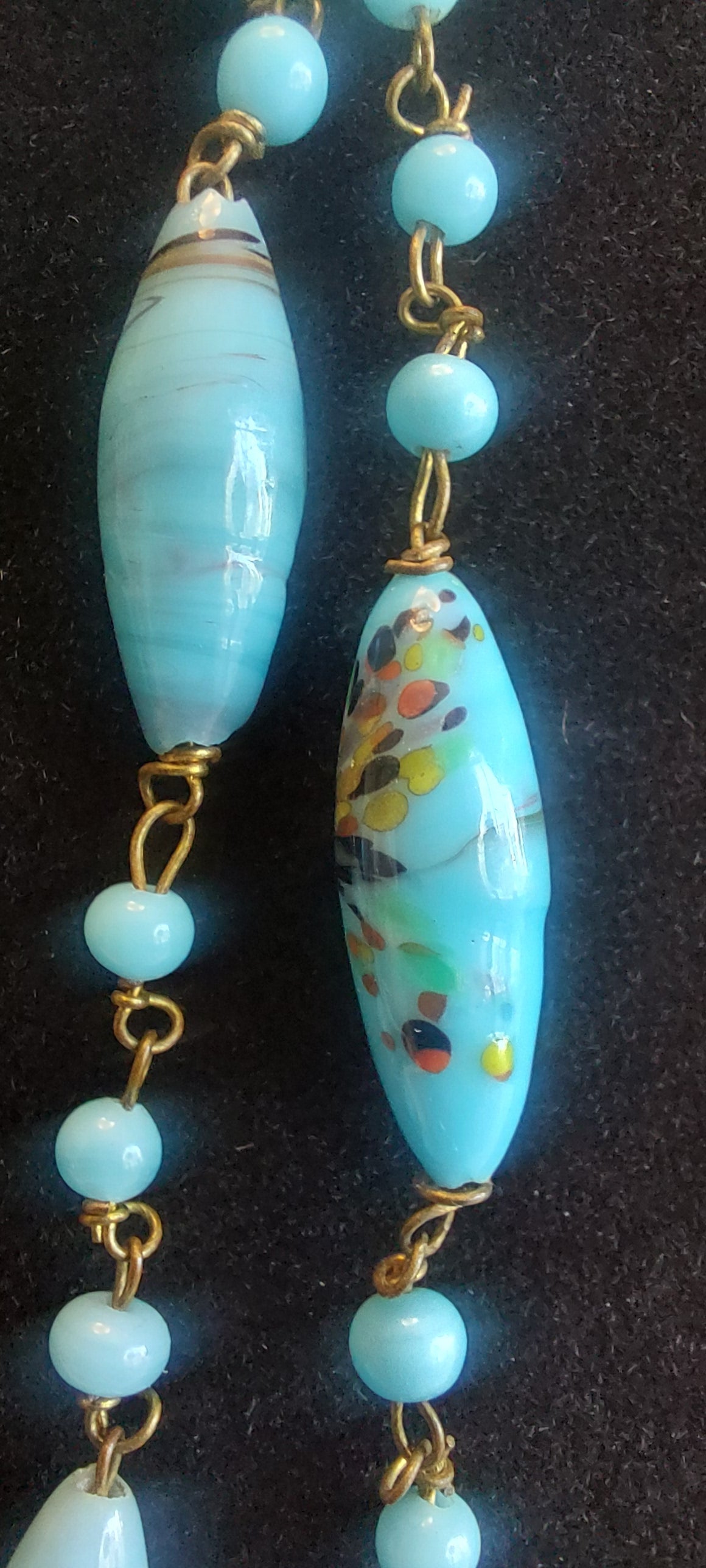 Vintage glass bead necklace