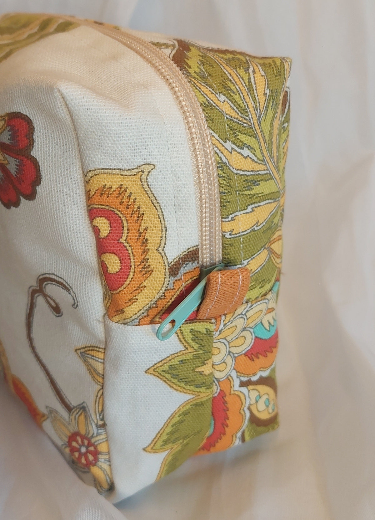 Floral makeup bag