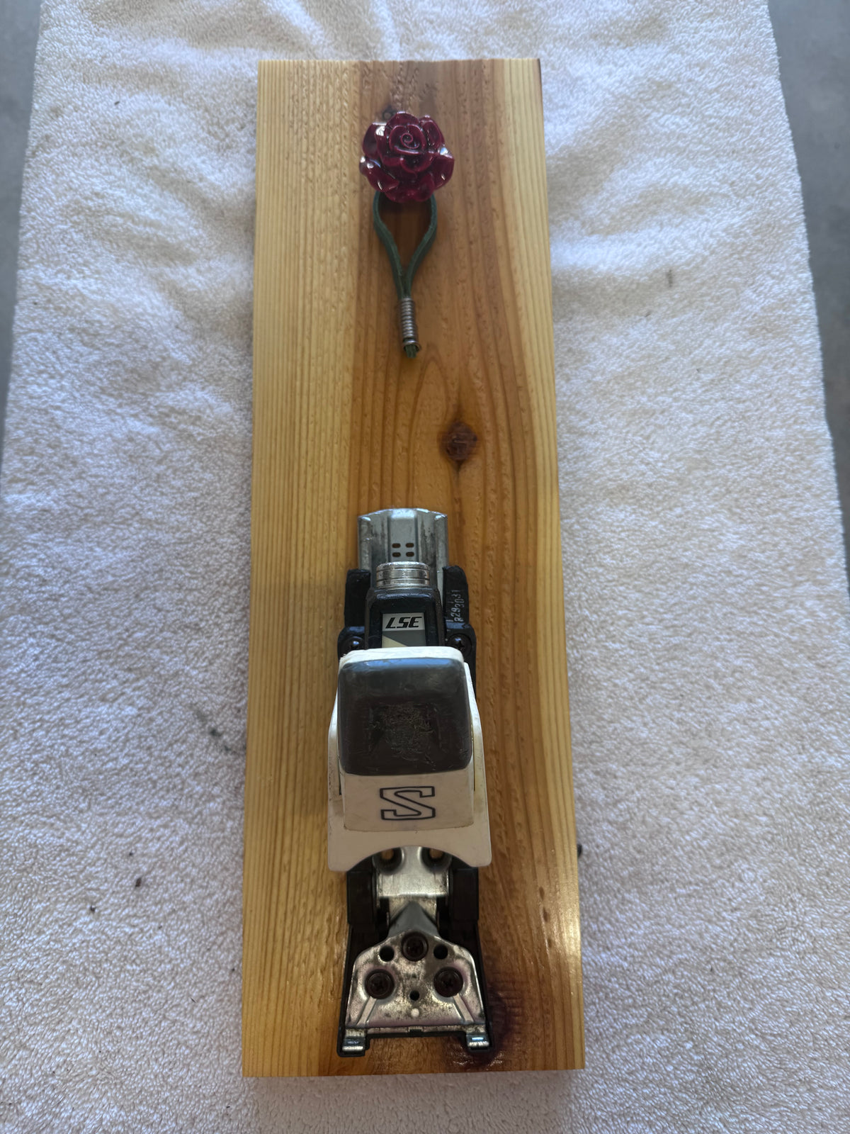 Upcycle Red Rose Hat Rack