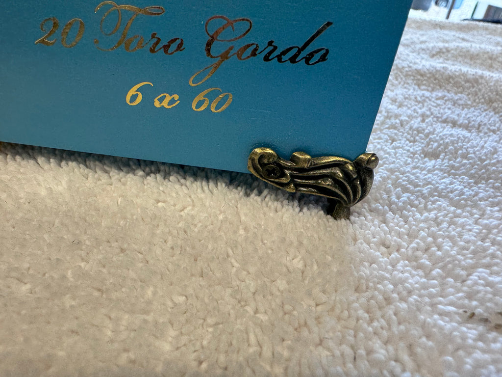 Baby blue cigar box - jewelry/keepsake box