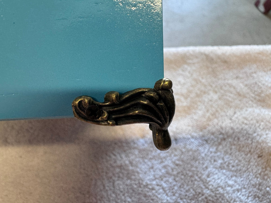 Baby blue cigar box - jewelry/keepsake box