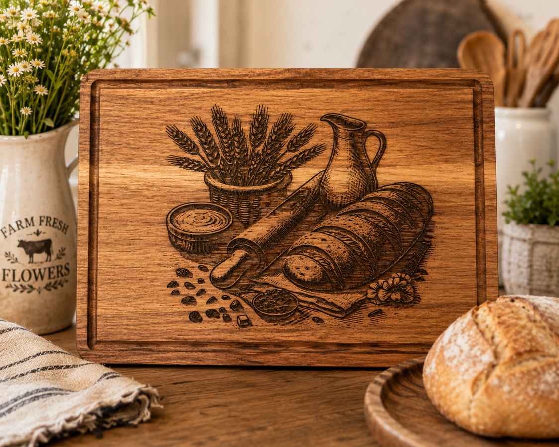Kitchen Laser Engraved Cutting Boards – Choose Your Design