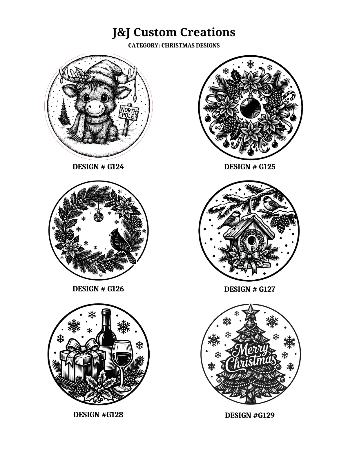 Christmas Laser Engraved Cutting Boards – Choose Your Design