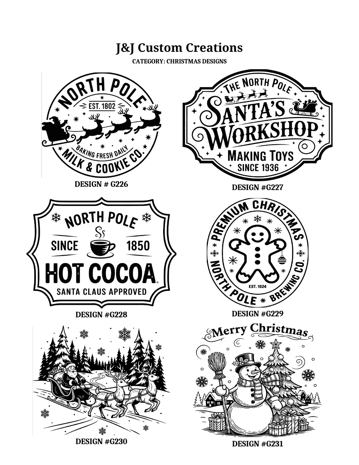 Christmas Laser Engraved Cutting Boards – Choose Your Design
