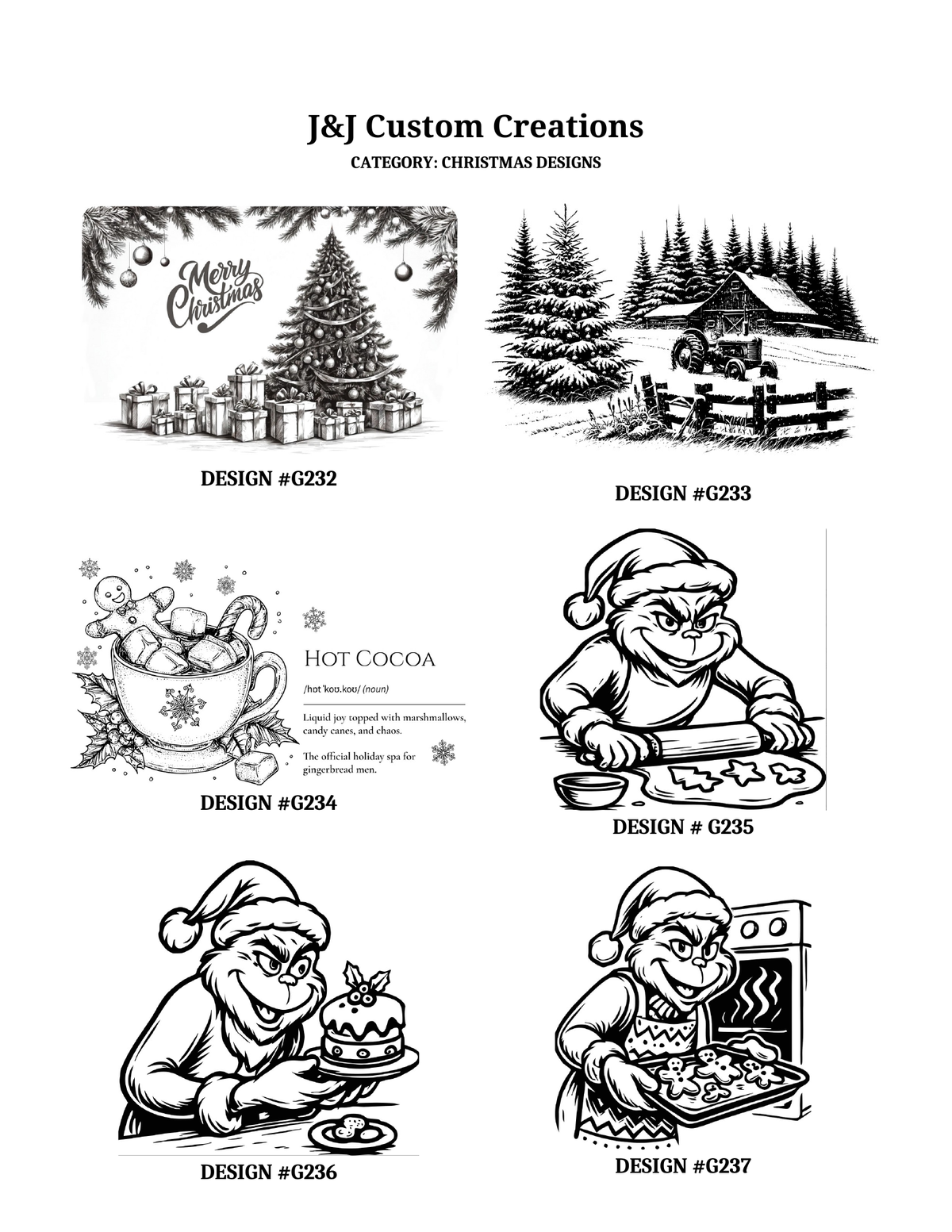Christmas Laser Engraved Cutting Boards – Choose Your Design