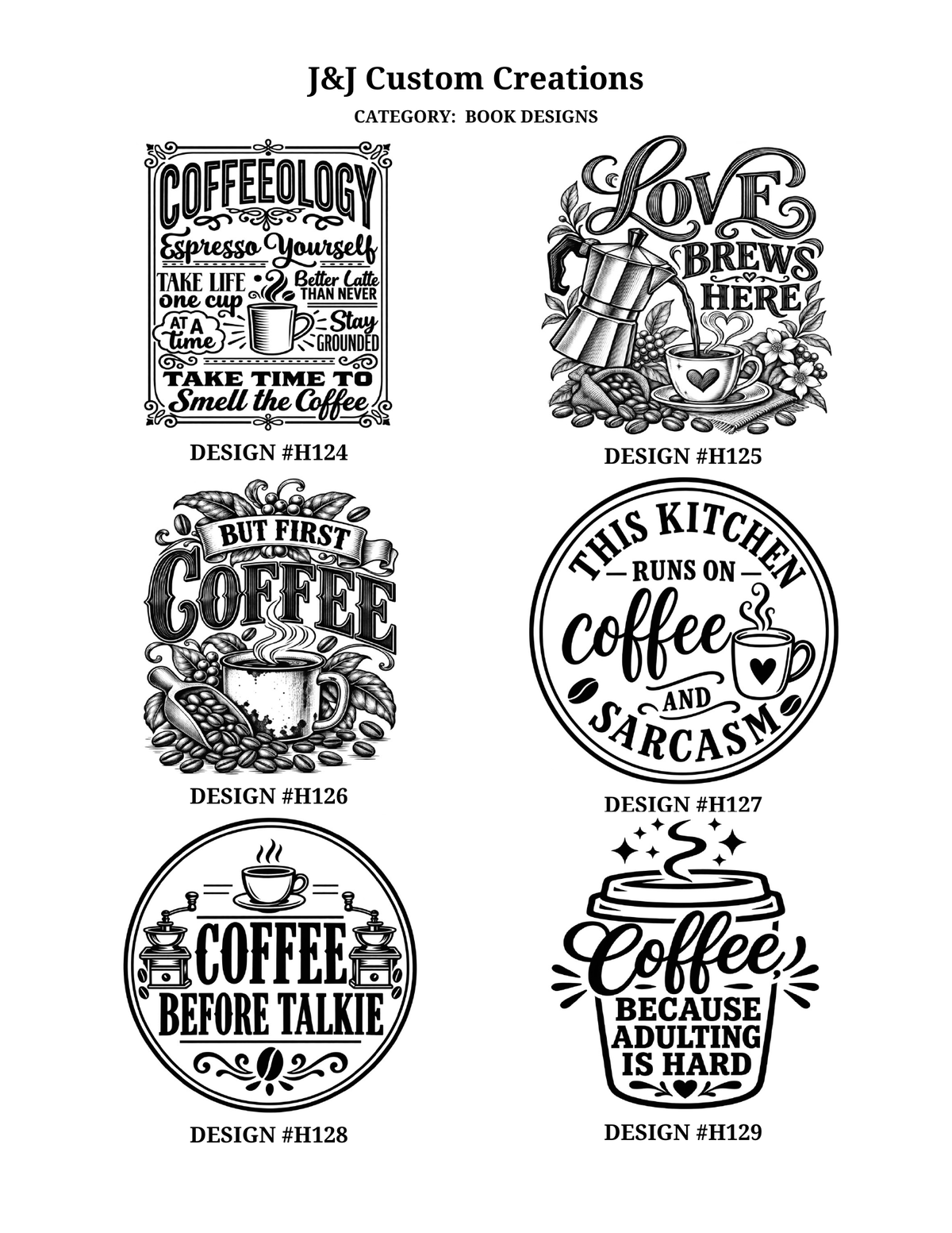 Coffee Laser Engraved Cutting Boards – Choose Your Design