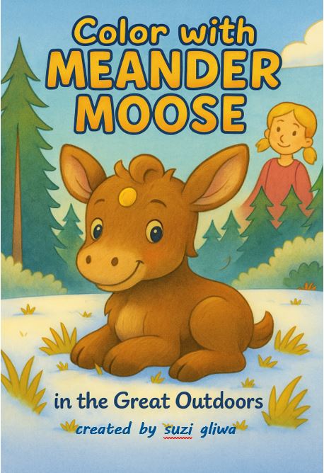 Coloring Book with Meander Moose: in the Great Outdoors