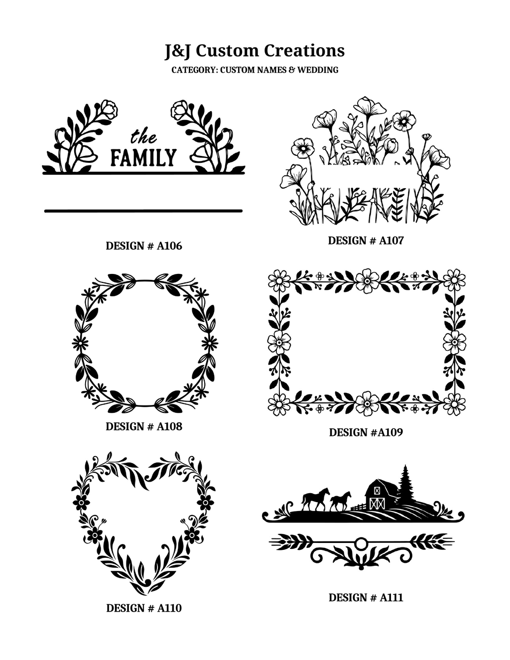Custom Names & Wedding Laser Engraved Cutting Boards – Choose Your Design