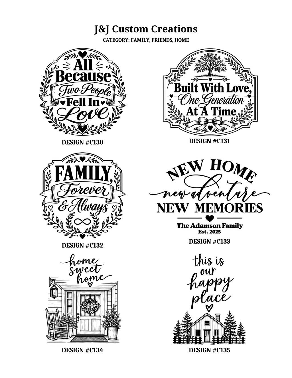 Family, Friends & Home Laser Engraved Cutting Boards – Choose Your Design.