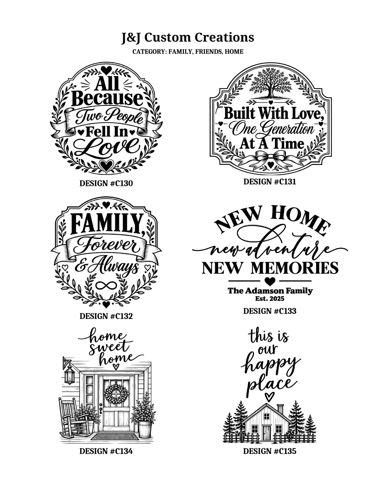 Family, Friends & Home Laser Engraved Cutting Boards – Choose Your Design.
