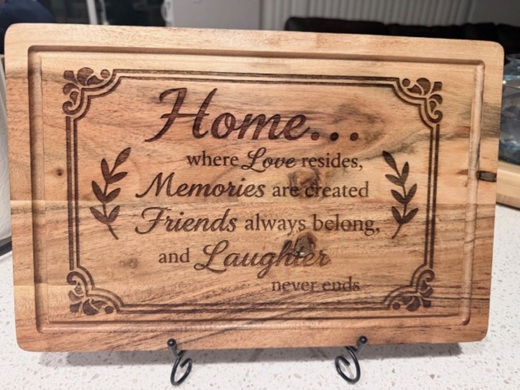 Family, Friends & Home Laser Engraved Cutting Boards – Choose Your Design.