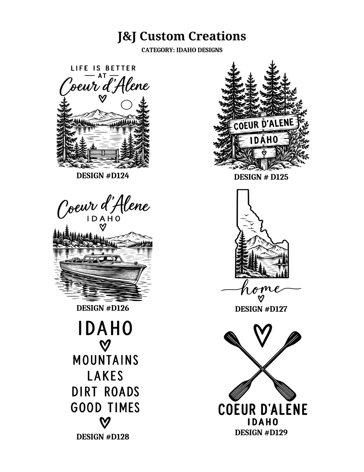 Idaho Cutting Boards Laser Engraved Cutting Boards – Choose Your Design