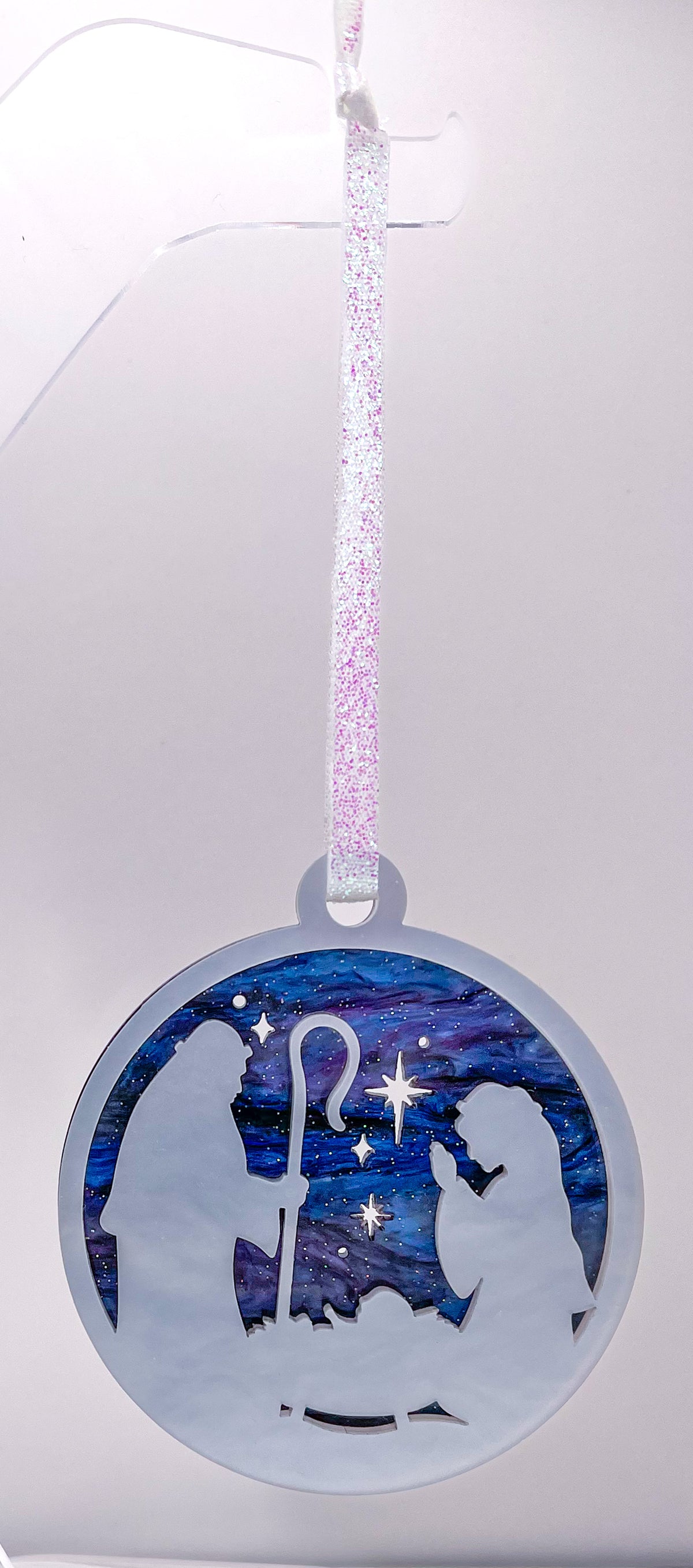 Layered Nativity Christmas Ornament