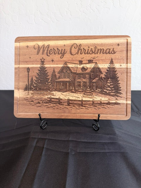 Christmas Laser Engraved Cutting Boards – Choose Your Design