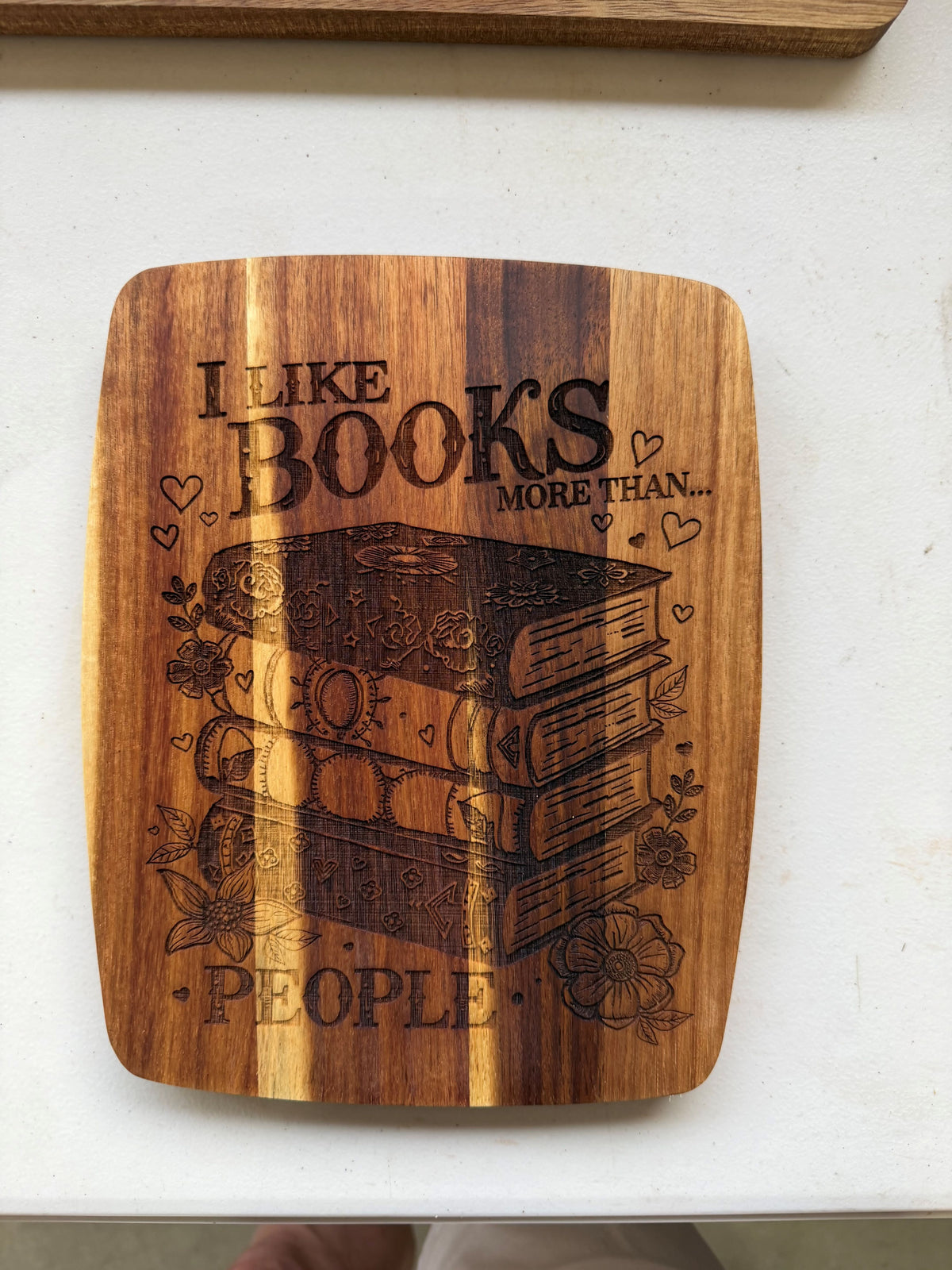 Book Laser Engraved Cutting Boards – Choose Your Design