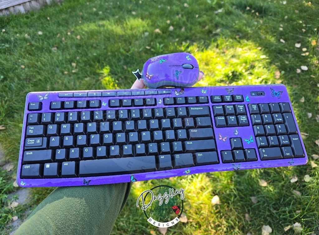 Custom Glitter Wireless Keyboard: Personalized Name/Design