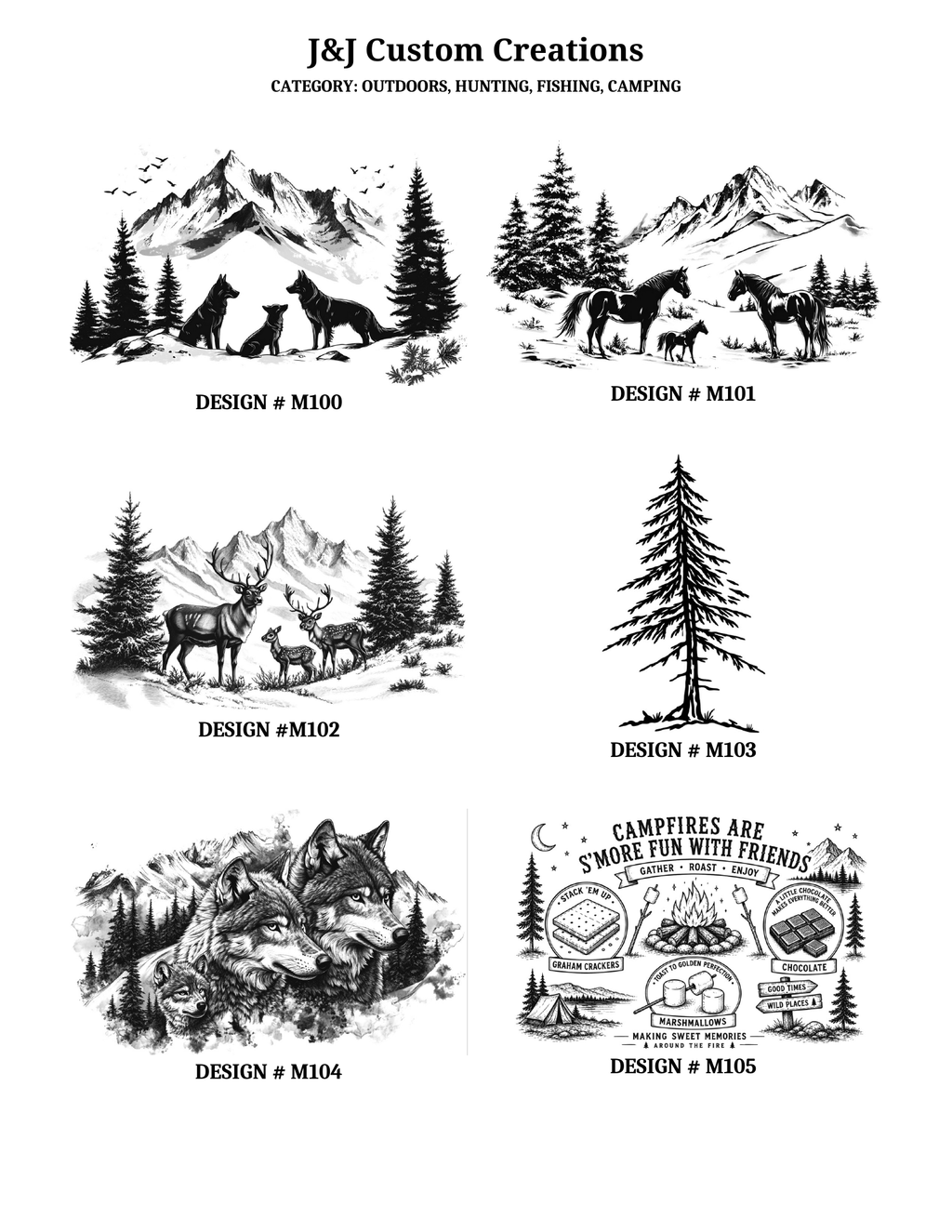 Outdoor  Wildlife, Cutting Boards Laser Engraved Cutting Boards – Choose Your Design