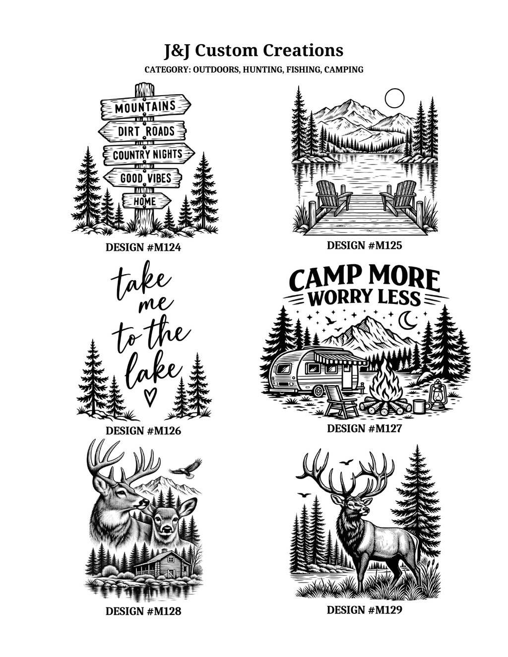 Outdoor  Wildlife, Cutting Boards Laser Engraved Cutting Boards – Choose Your Design