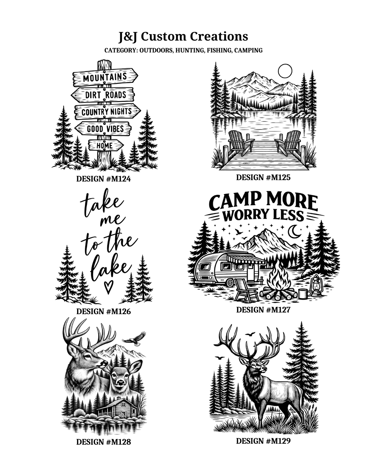 Outdoor  Wildlife, Cutting Boards Laser Engraved Cutting Boards – Choose Your Design