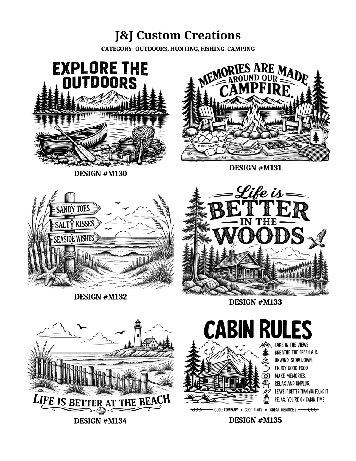 Outdoor  Wildlife, Cutting Boards Laser Engraved Cutting Boards – Choose Your Design