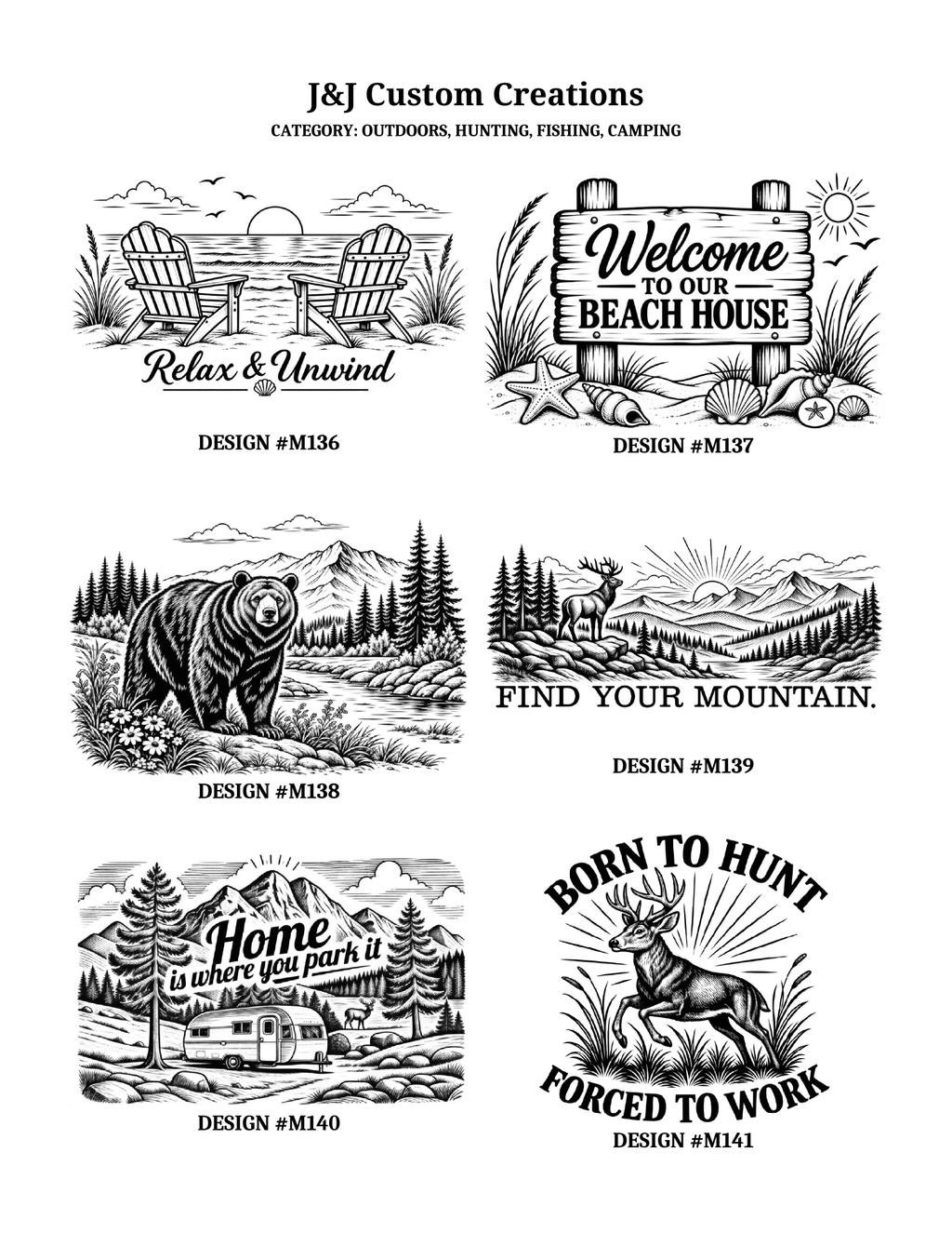 Outdoor  Wildlife, Cutting Boards Laser Engraved Cutting Boards – Choose Your Design