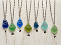 Tumbled Sea Glass Wave Necklaces