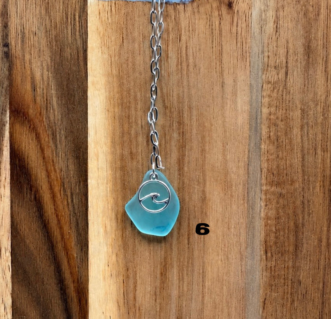 Tumbled Sea Glass Wave Necklaces