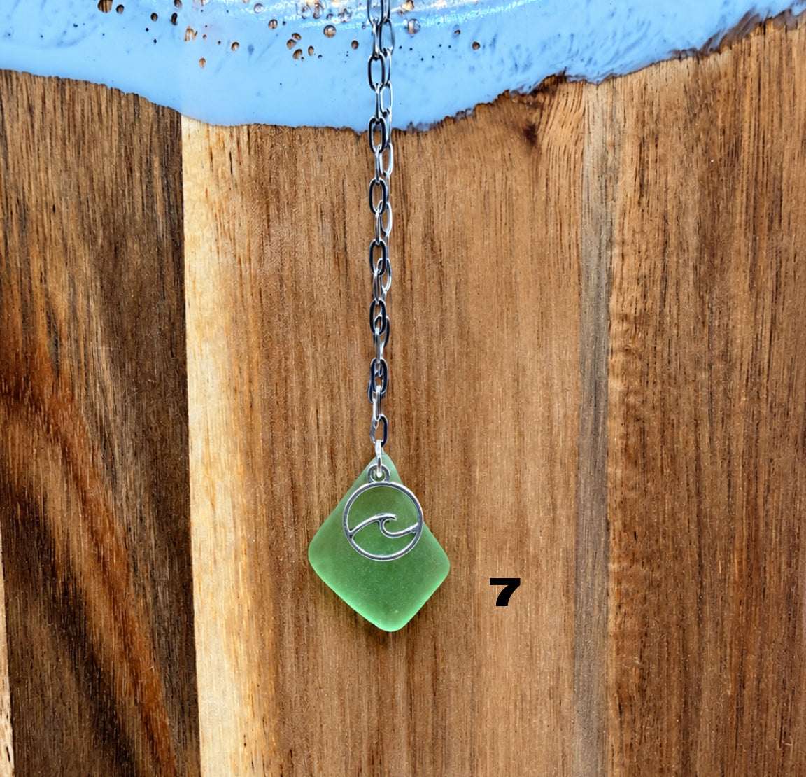 Tumbled Sea Glass Wave Necklaces