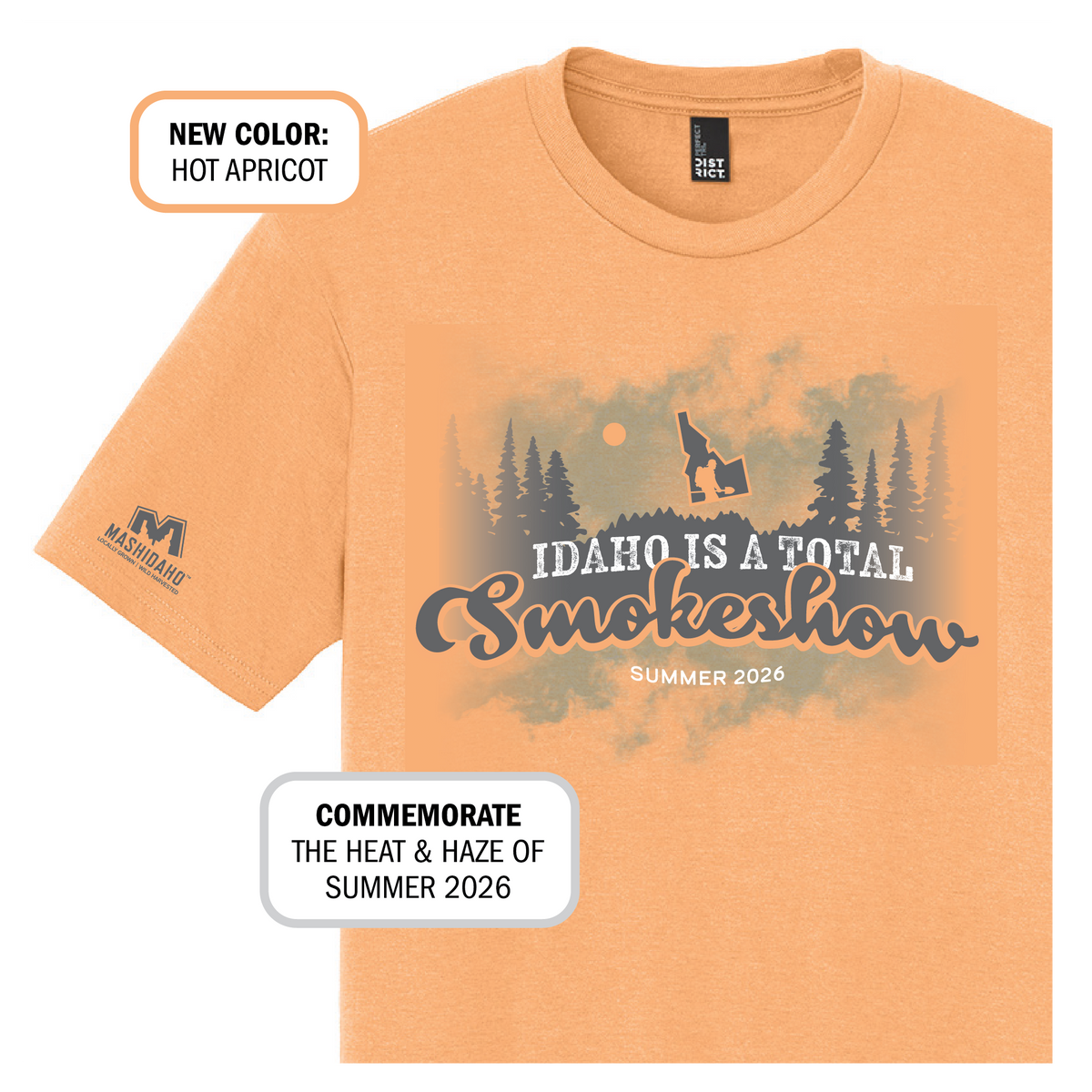 Idaho is a Total Smokeshow - Hot Apricot Tee