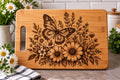 Spring &Flowers Laser Engraved Cutting Boards – Choose Your Design
