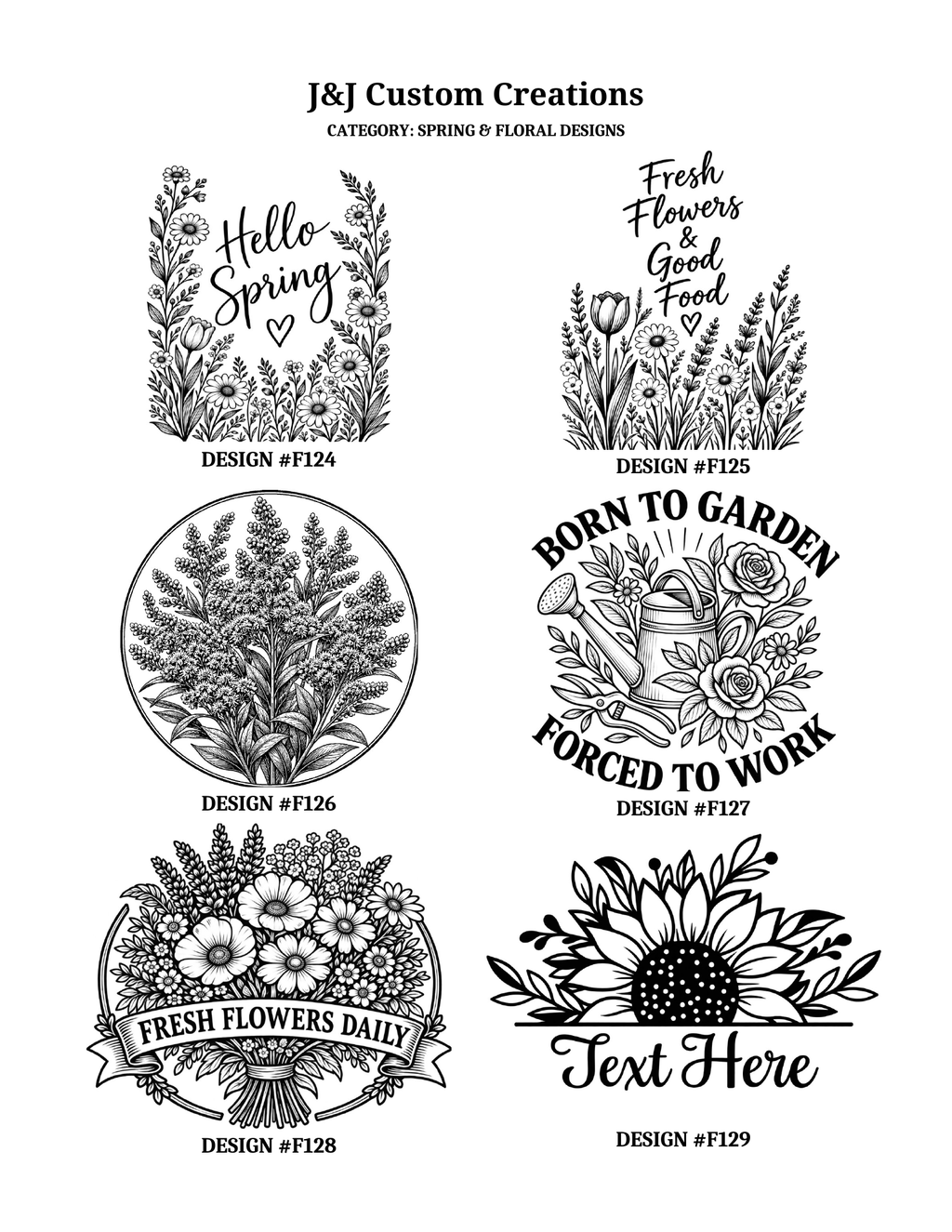 Spring &Flowers Laser Engraved Cutting Boards – Choose Your Design