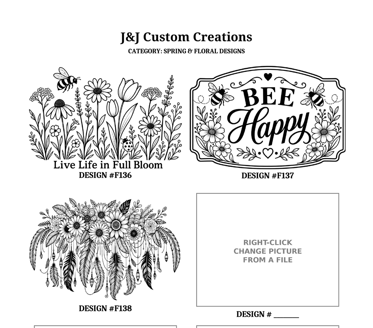Spring &Flowers Laser Engraved Cutting Boards – Choose Your Design