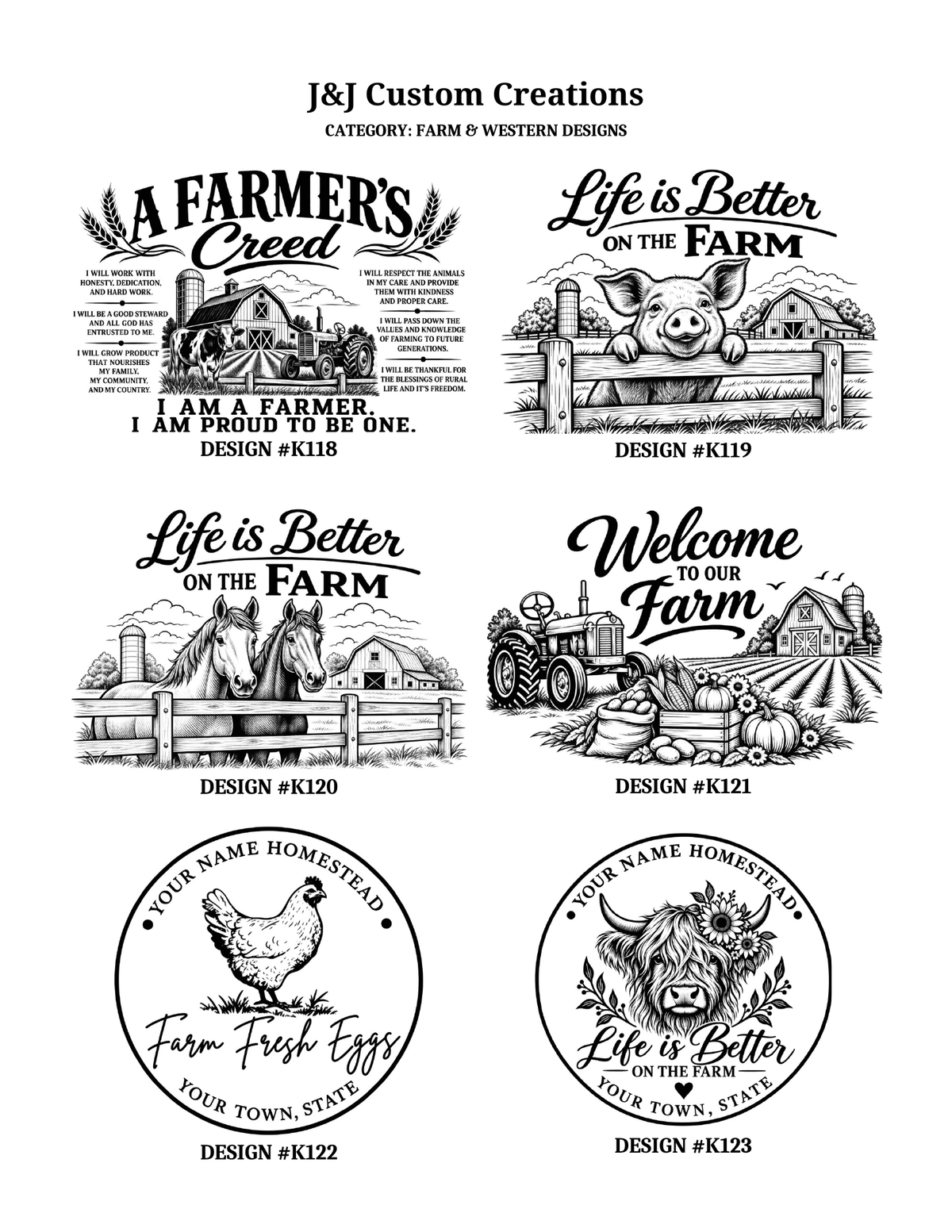 Western & Farm Cutting BoardsL aser Engraved Cutting Boards – Choose Your Design